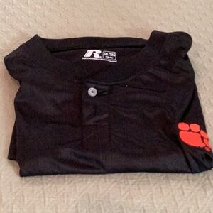 Russell Athletic Black Polo with Red Logo. H